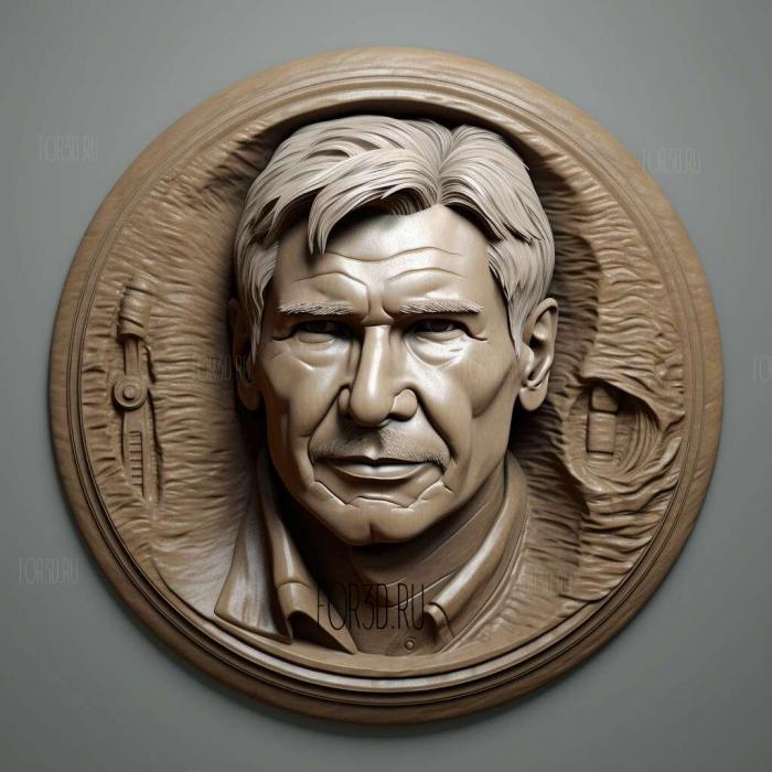 Harrison Ford 3 stl model for CNC